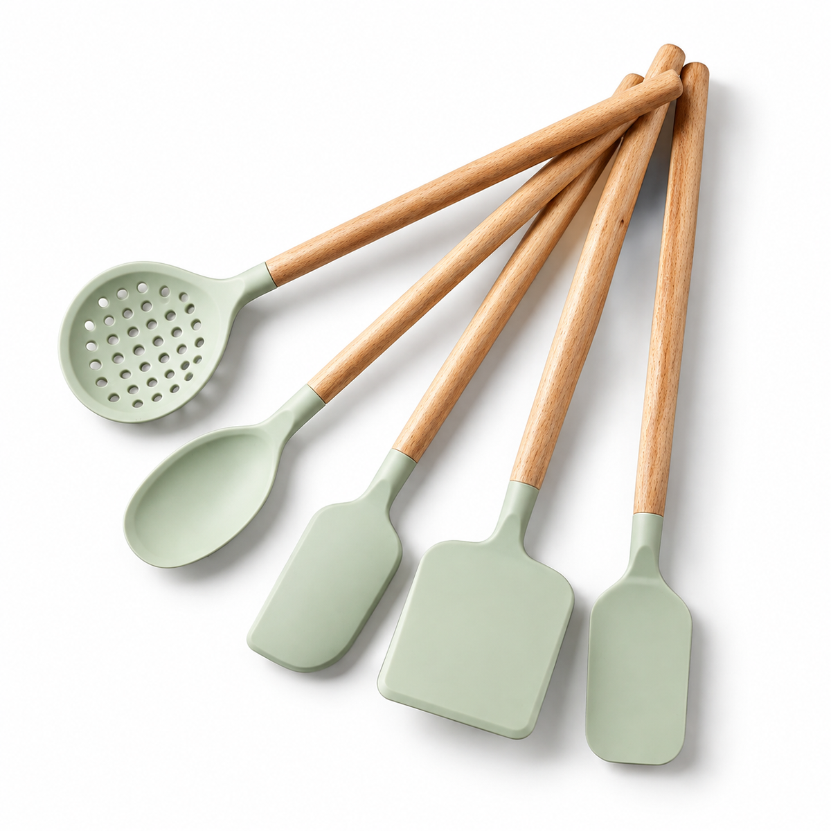 Wooden Handle Kitchen Utensil Set